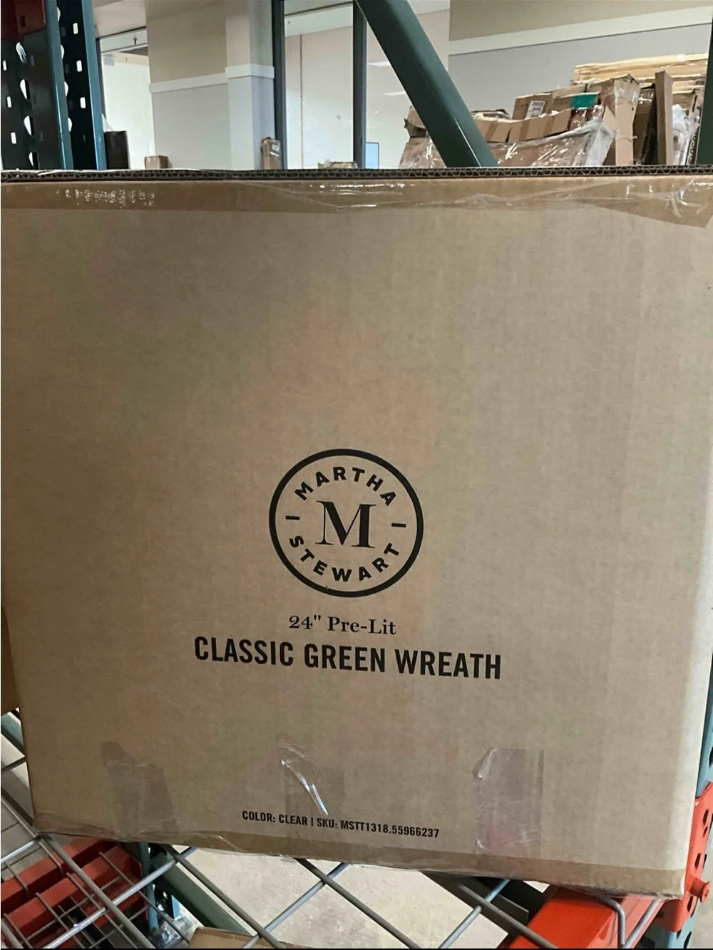Martha Stewart Green Pine LED Holiday Wreath